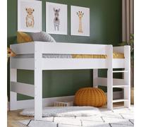 Coast - Single - Kids Mid Sleeper Bed - White Wooden - 3ft - Happy Beds