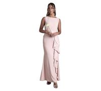 Coast Women's Sleeveless Round Neck Sash Waist Maxi Bridesmaid Dress in Blush | Size: 14 Coast Blush 14