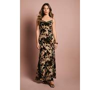 Coast Sleeveless Strappy Devour Slip Dress With Lace Insert In Mocha mocha