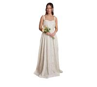 Coast Women's Sleeveless Tie Shoulder Jacquard Maxi Wedding Dress in Ivory | Size: 12 Coast Ivory 12