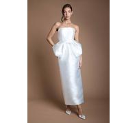 Coast Statement Bow Scallop Wedding Dress In Ivory ivory