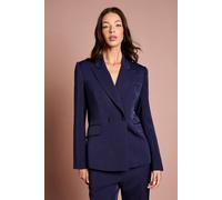 Coast Stitch Detail Double Breasted Blazer In Navy navy 18