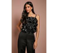 Coast Strapless Frill Cami In Black black 14