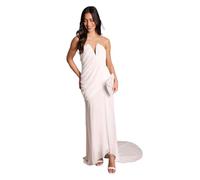 Coast Structured Bodice Drape Detail Bandeau Wedding Dress, 12, Ivory