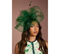 Coast Women's Structured Mesh Bow Flat Fascinator in Emerald Coast Emerald One Size