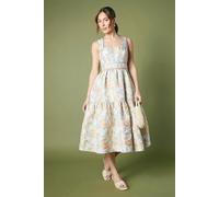 Coast Sweetheart Neckline Seam Detail Jacquard Dress multi 12