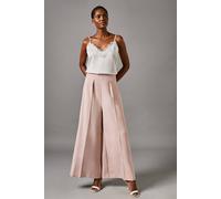 Coast Tailored Cropped Wide Leg Trousers In Blush blush 12
