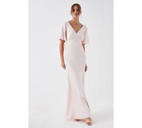 Coast Tie Back Satin Back Crepe Bridesmaid Dress In Blush blush 10