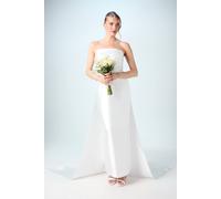 Coast Twill Column Bandeau Wedding Dress In Ivory ivory 10