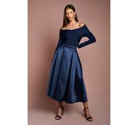 Coast Twill Full Volume Skirt In Navy navy