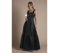 Coast Twill Strapless Full Skirted Bridesmaid Dress In Black black