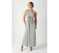 Coast Twist Detail One Shoulder Jersey Bridesmaid Dress In Sage sage 18
