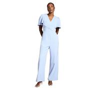 Coast Women's V Neck Short Sleeve Wrap Waist Jumpsuit in Cornflower Blue | Size: 10 Coast Cornflower Blue 10