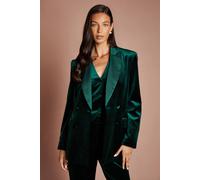 Coast Velvet Tux Blazer In Forest forest