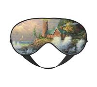 Coast Wave and Lighthouse Sleep Eye Mas Updated Design Light Blocking Night Eye Blinder Men Women Shift Travel Gifts