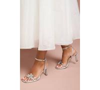 Coast Wide Fit Taleesa Diamante Corsage Detail High Heel Platform Sandals In Silver silver 3