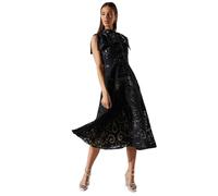 Coast Women’s Bow Sleeve Jacquard Midi Dress, Midi Length, Spring Summer, Wedding Guest, Cocktail, Party, Evening, Mother of The Bride, Graduation