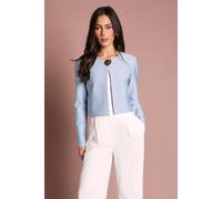 Coast Women's Bandage Button Detail Long Sleeve Top in Blue | Size: 18
