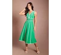 Coast Women's Bandage Piped Green Midi Dress | Size: 12