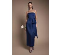 Coast Women's Bandeau Bridesmaid Maxi Dress With Statement Bow in Navy | Size: 14 Coast Navy 14