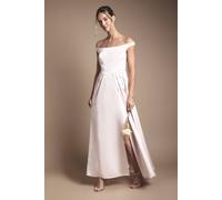 Coast Women's Bandeau Double Layer Skirt Maxi Bridesmaid Dress in Blush | Size: 14 Coast Blush 14