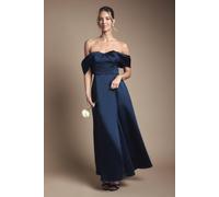 Coast Women's Bandeau Wrap Skirt Maxi Bridesmaid Dress in Navy | Size: 16 Coast Navy 16