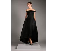 Coast Women's Bardot Fit & Flare Hi Low Hem Maxi Dress in Black | Size: 18 Coast Black 18