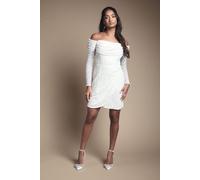 Bardot Long Sleeve Wrap Skirt Mini Dress Coast Ivory 14