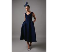 Coast Women's Bardot Scuba Midi Dress in Navy | Size: 14 Coast Navy 14