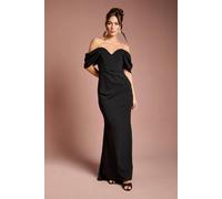 Coast Women's Bardot Stretch Fishtail Maxi Dress in Black | Size: 8 Coast Black 8