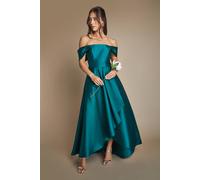 Coast Women's Bardot Twill Waterfall Bridesmaid Dress in Emerald | Size: 12