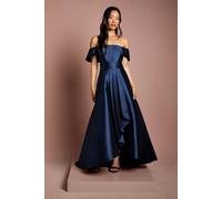 Coast Women's Bardot Twill Waterfall Bridesmaid Dress in Navy | Size: 8