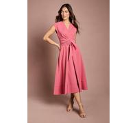 Coast Belted Crepe Dress, 18, Dusty Rose