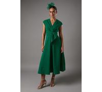 Coast Women's Belted Crepe Dress in Emerald | Size: 14 Coast Emerald 14