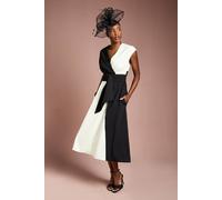 Coast Women's Belted Crepe Mono Midi Dress | Size: 8 Coast Mono 8