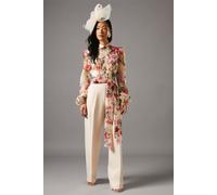 Coast Women's Blouson Sleeve Pintuck Detail Wide Leg Jumpsuit in Ivory | Size: 10 Coast Ivory 10