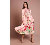 Coast Women's Boarder Print Organza Shirt Dress in Blush | Size: 8