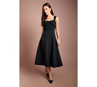 Coast Women's Bow Bandage Midi Dress in Black | Size: 18