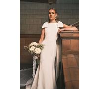 Coast Women's Bow Detail Button Back Maxi Wedding Dress in Ivory | Size: 10 Coast Ivory 10