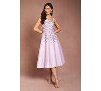 Coast Women's Bow Embellished Strappy Midi Dress in Lilac | Size: 14 Coast Lilac 14
