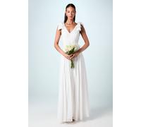 Bow Shoulder Embellished Maxi Wedding Dress Coast Ivory 12