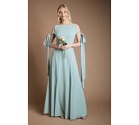 Coast Women's Bow Sleeve Chiffon Bridesmaid Maxi Dress in Sage | Size: 14