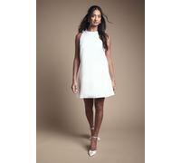 Coast Women's Bow Structured Satin Bridal Mini Dress in Ivory | Size: 12 Coast Ivory 12