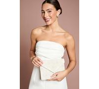 Coast Women's Bridal Cassidy Embellished Envelope Clutch With Crossbody Chain in Ivory Coast Ivory One Size