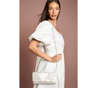 Coast Women's Bridal Emma Satin Detail Chain Clutch Bag in Ivory Coast Ivory One Size