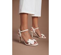 Coast Bridal Primrose Faux Leather Corsage High Stiletto Heeled Sandals, 6, White