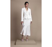 Coast Women's Bridal Satin Detail Fitted Skirt in Ivory | Size: 18 Coast Ivory 18