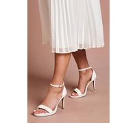 Coast Women's Bridal Talia Faux Leather Platform High Heeled Sandals in White | Size: 5