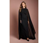 Coast Women's Cape Sleeve Maxi Dress in Black | Size: 14 Coast Black 14