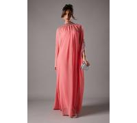 Coast Women's Chiffon Cape Style Sequin Maxi Dress in Coral | Size: 8 Coast Coral 8